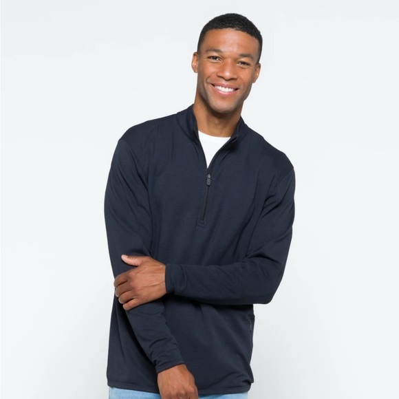 Apex Fleece 1/4 zip Classic Navy - Picture 1 of 5